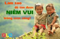 LÀM SAO ĐỂ TÌM ĐƯỢC NIỀM VUI TRONG CUỘC SỐNG?