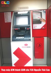 Thay đổi máy ATM thành CDM cho Techcombank Nguyễn Thái Sơn