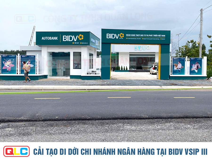 Cải tạo di dời chi nhánh ngân hàng tại BIDV VSIP III