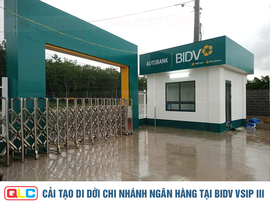 Cải tạo di dời chi nhánh ngân hàng tại BIDV VSIP III