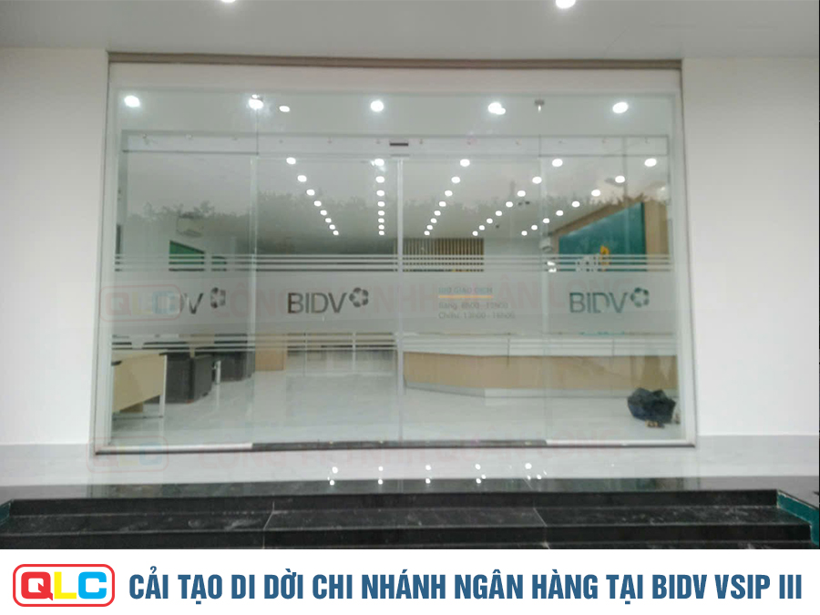 Cải tạo di dời chi nhánh ngân hàng tại BIDV VSIP III